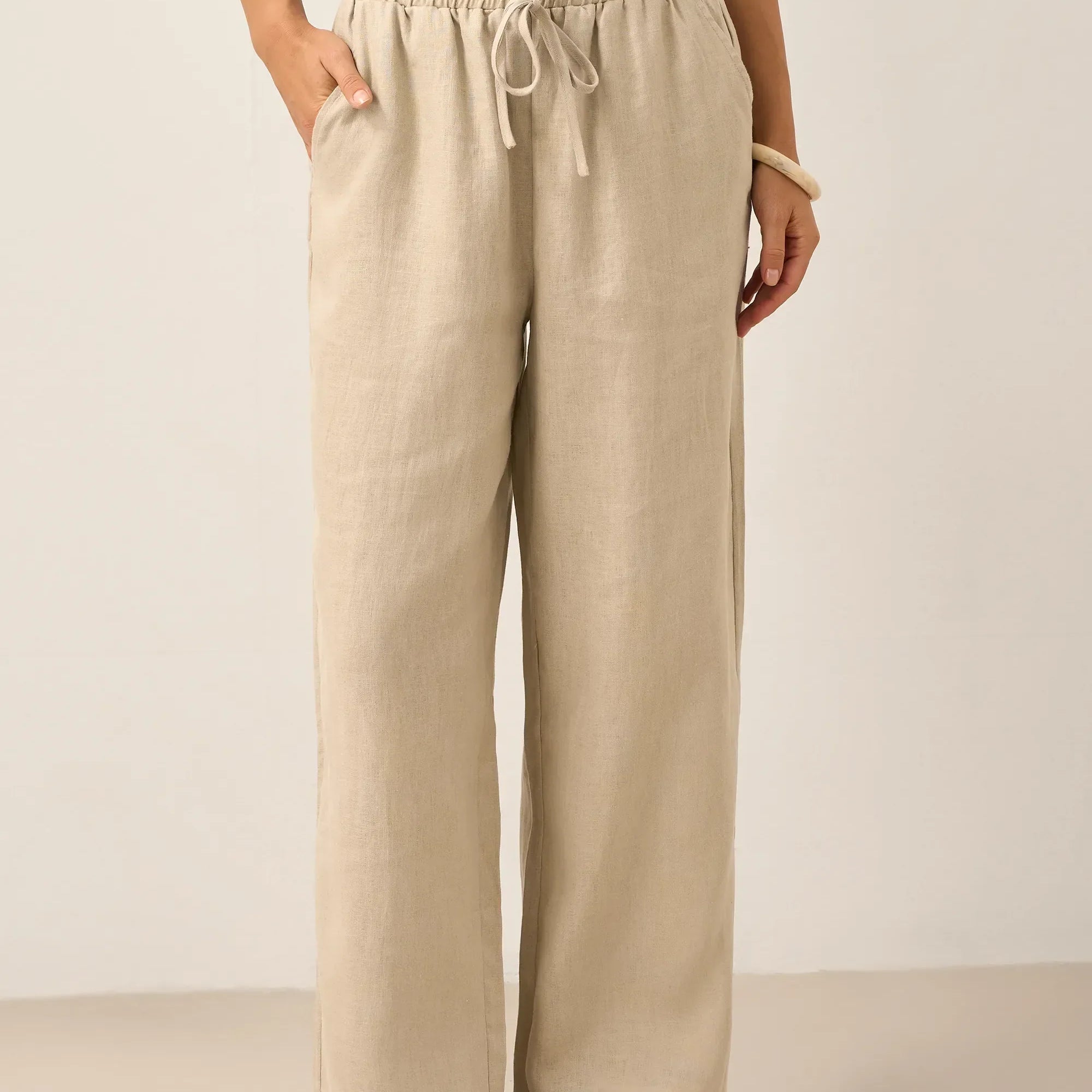 CAMILLE | Pantalon Classique 100% Lin