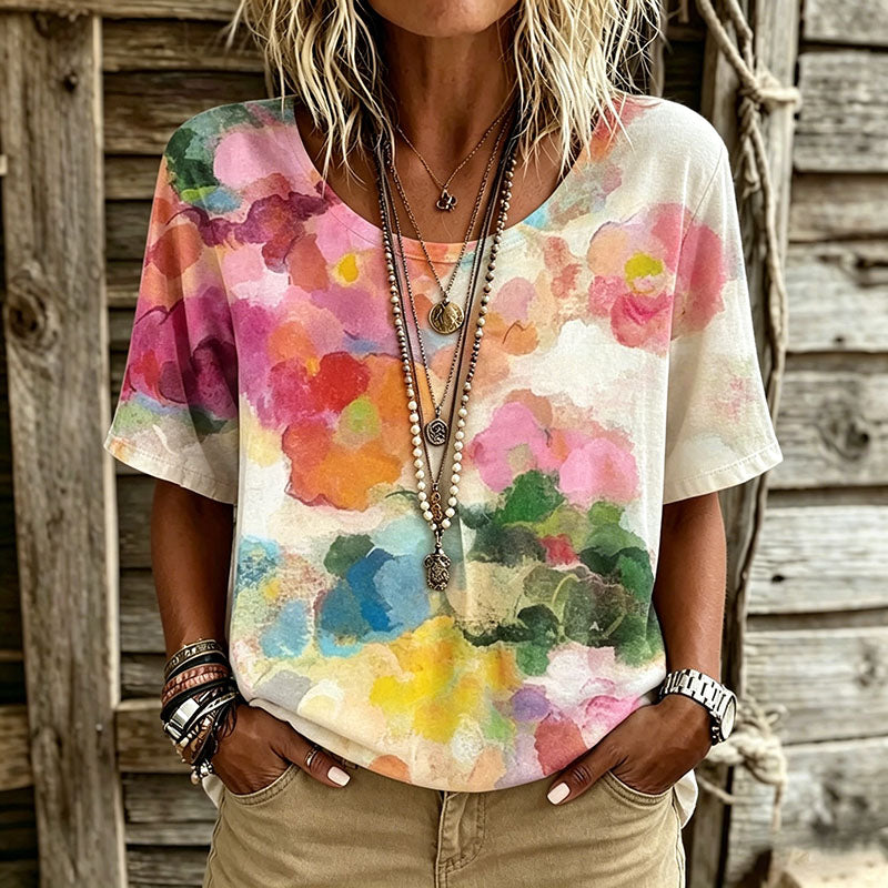 MAELLE | T-Shirt Vintage Coloré