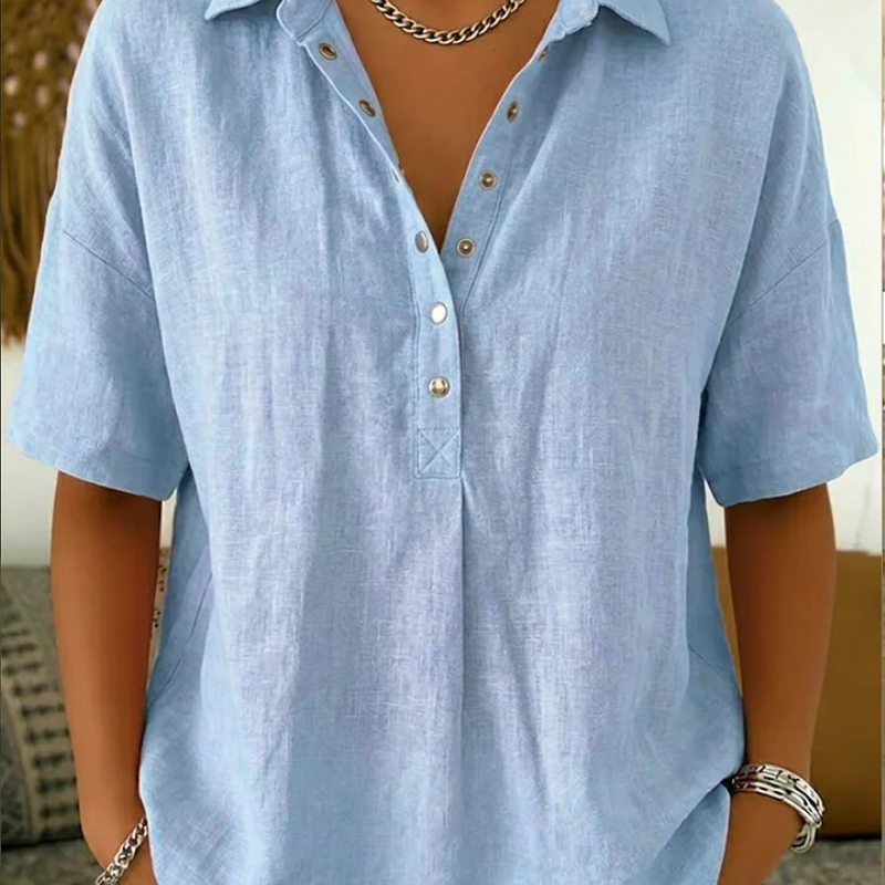 ELINE | Blouse à col avec détails boutonnés