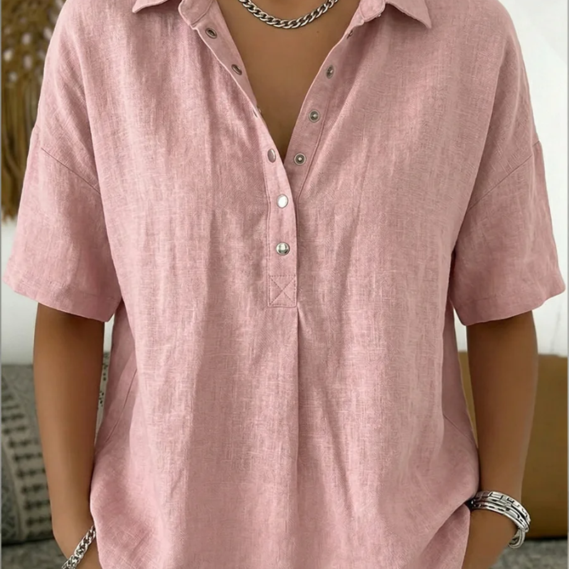 ELINE | Blouse à col avec détails boutonnés
