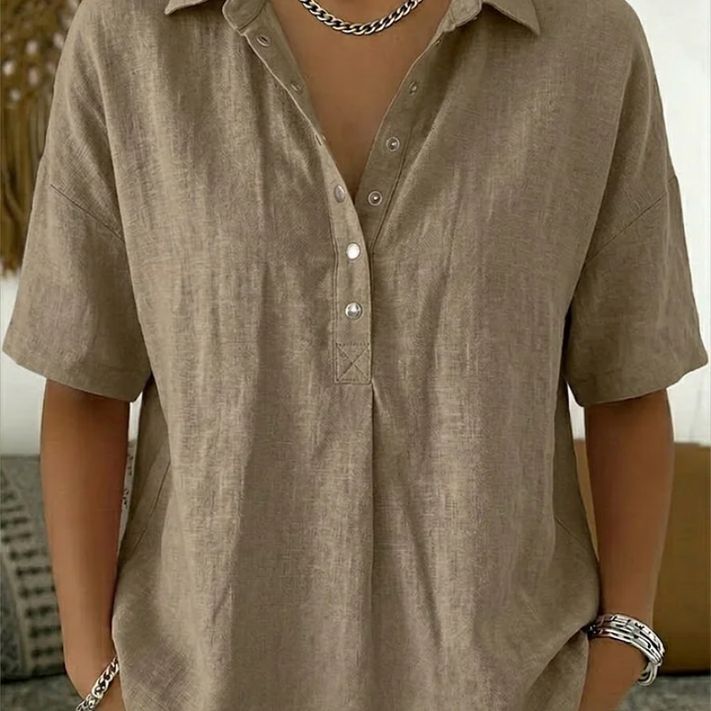 ELINE | Blouse à col avec détails boutonnés