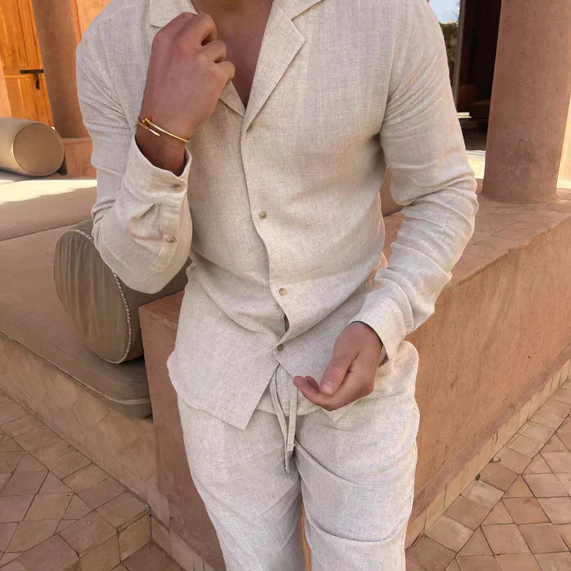 CHRISTIAN | Costume confort en coton & lin
