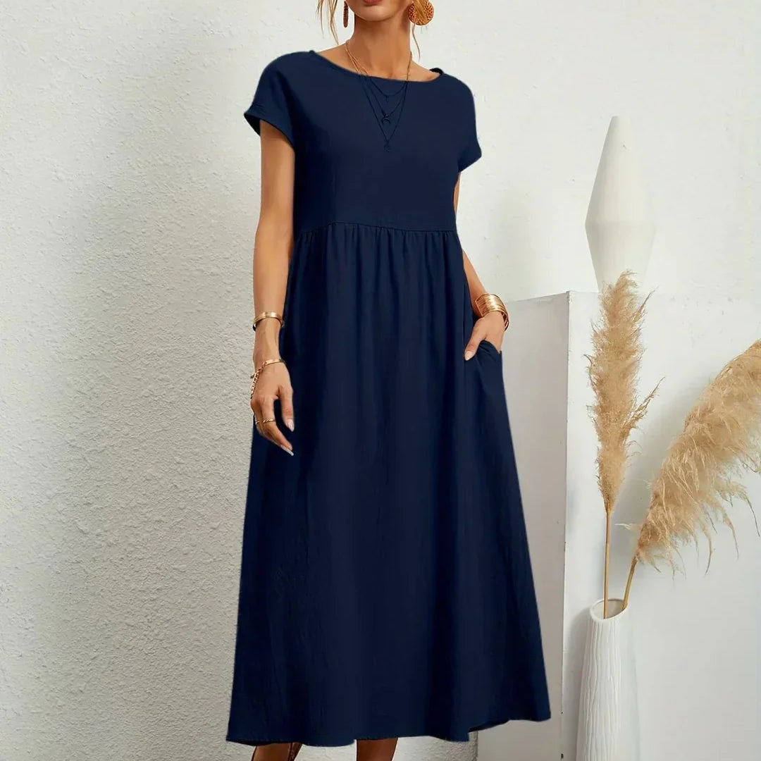 MILA | Robe Légère En Coton Doux Avec Poches