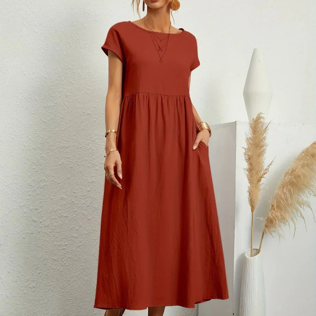 MILA | Robe Légère En Coton Doux Avec Poches