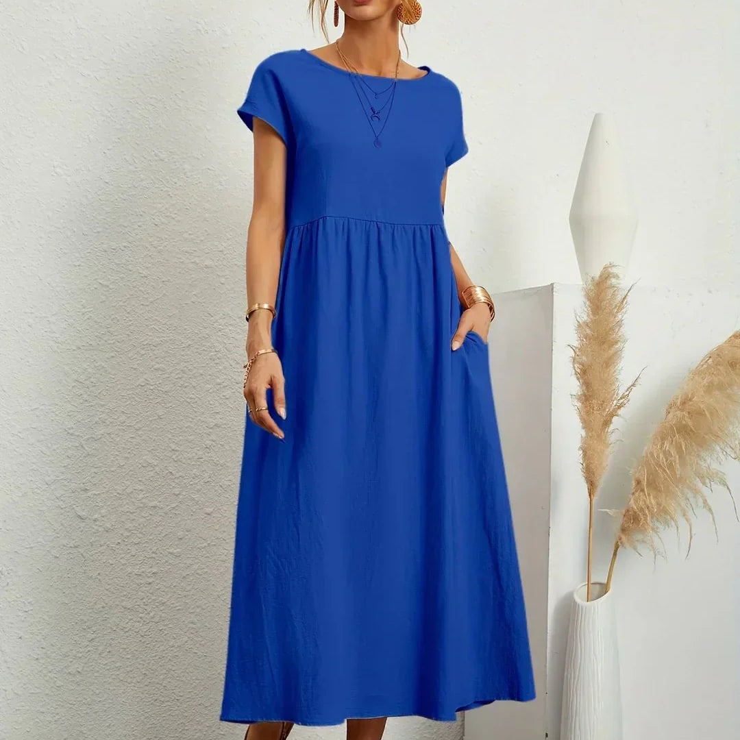 MILA | Robe Légère En Coton Doux Avec Poches