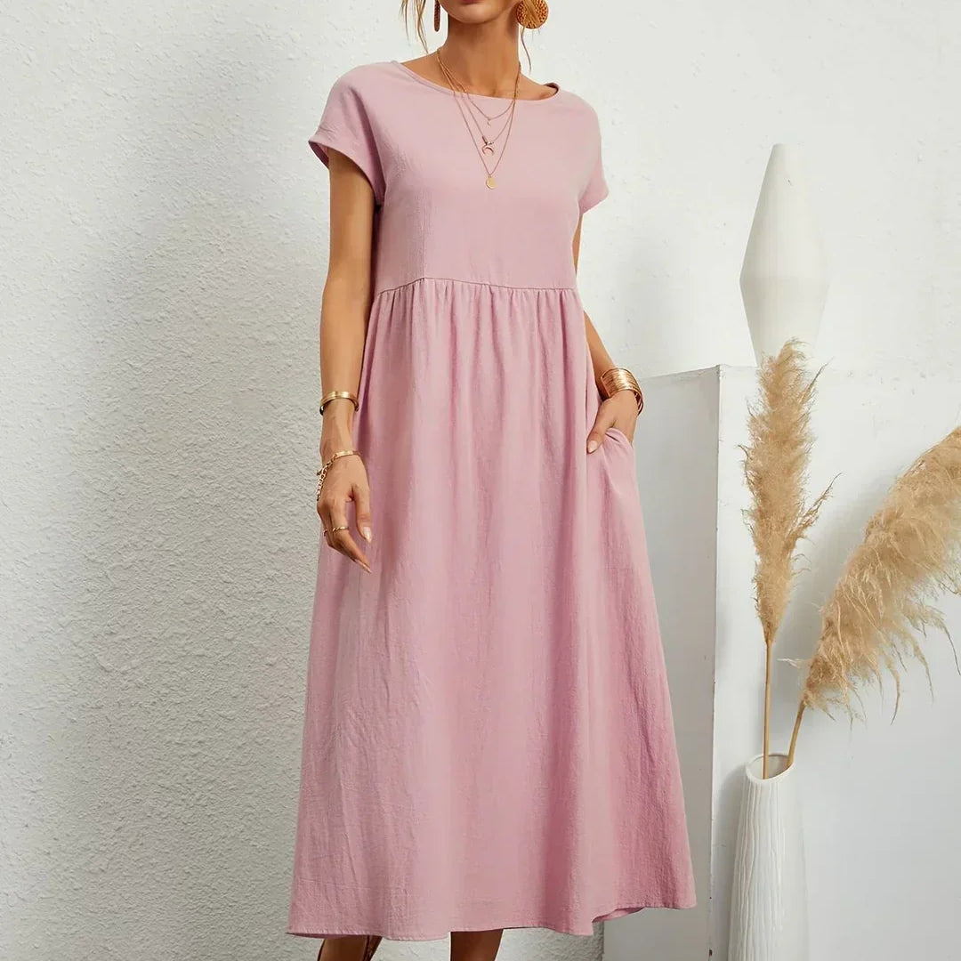 MILA | Robe Légère En Coton Doux Avec Poches
