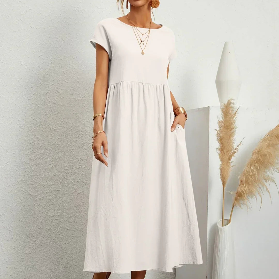 MILA | Robe Légère En Coton Doux Avec Poches