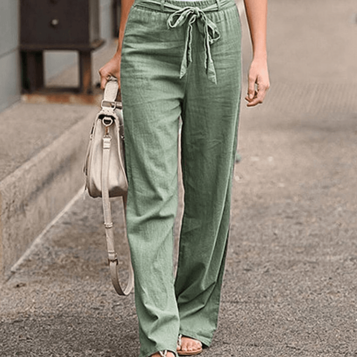 JOLEEN | Pantalon Détente Femme Avec Cordon Et Taille Élastique