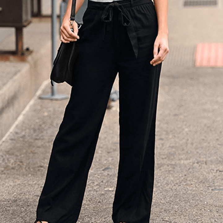 JOLEEN | Pantalon Détente Femme Avec Cordon Et Taille Élastique