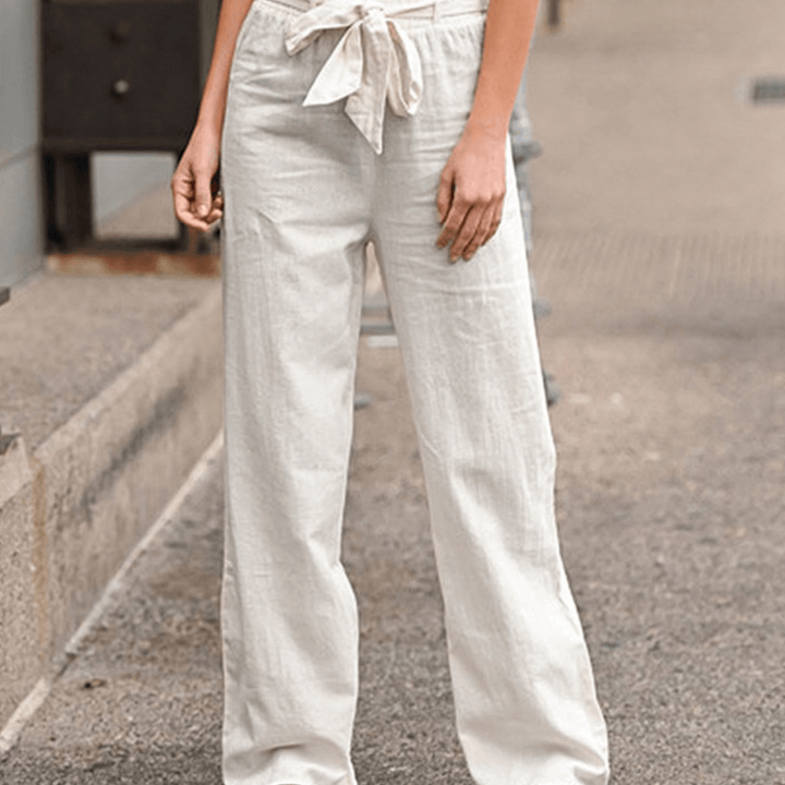JOLEEN | Pantalon Détente Femme Avec Cordon Et Taille Élastique