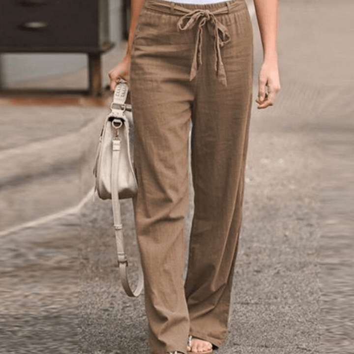 JOLEEN | Pantalon Détente Femme Avec Cordon Et Taille Élastique