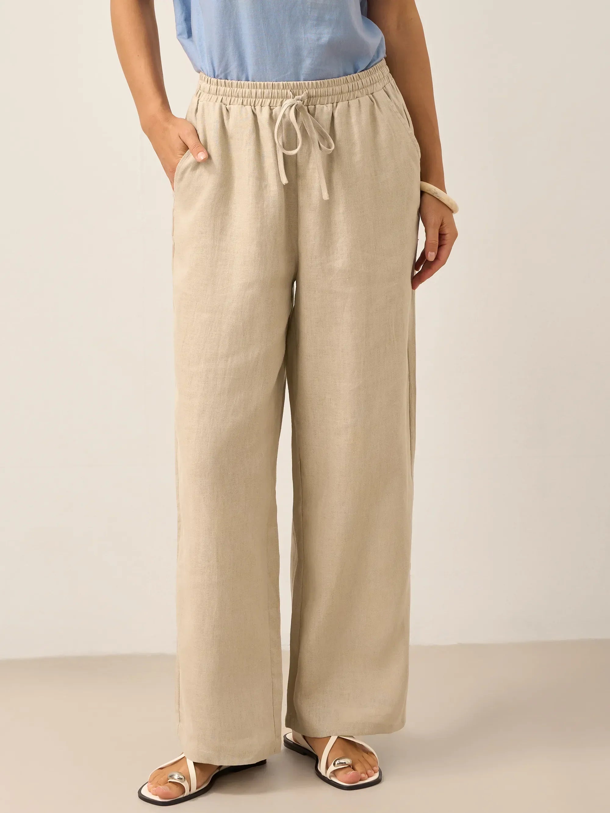 CAMILLE | Pantalon Classique 100% Lin