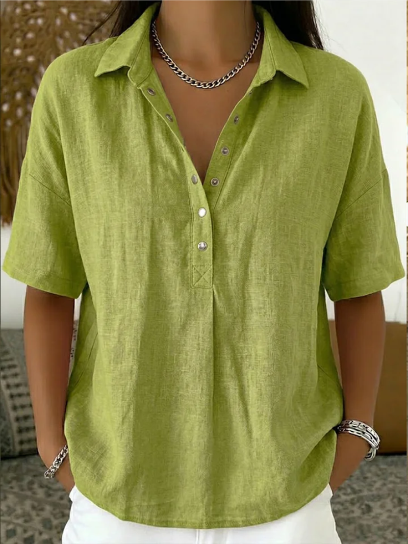 ELINE | Blouse à col avec détails boutonnés