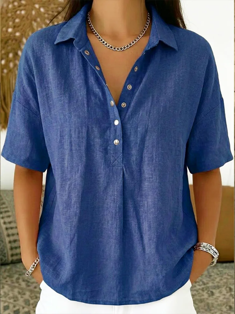 ELINE | Blouse à col avec détails boutonnés