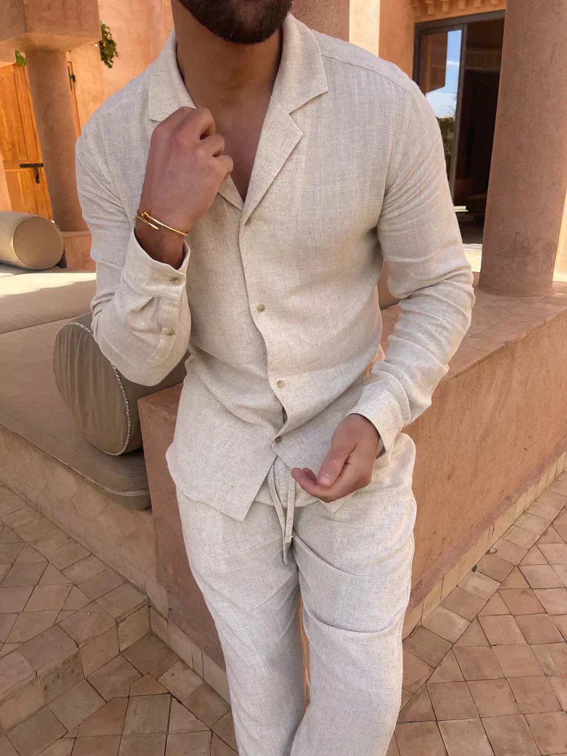 CHRISTIAN | Costume confort en coton & lin
