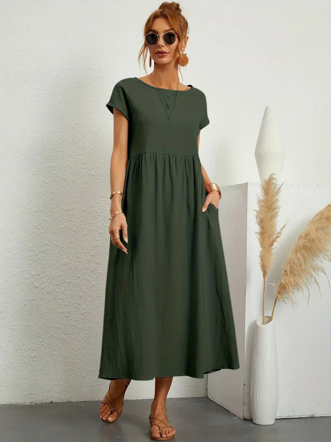 MILA | Robe Légère En Coton Doux Avec Poches