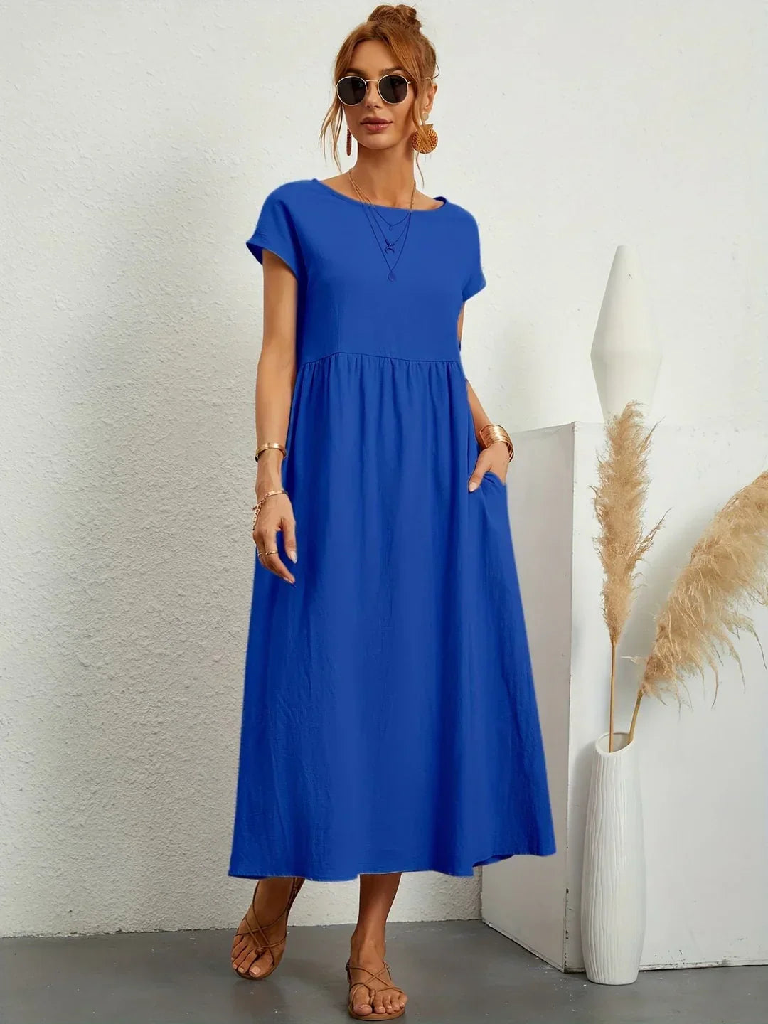 MILA | Robe Légère En Coton Doux Avec Poches