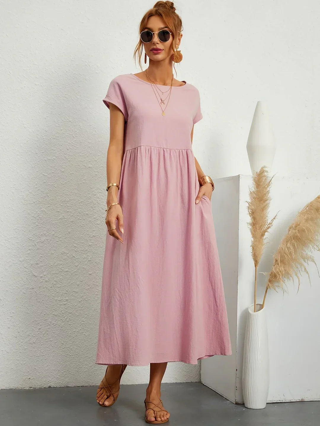 MILA | Robe Légère En Coton Doux Avec Poches