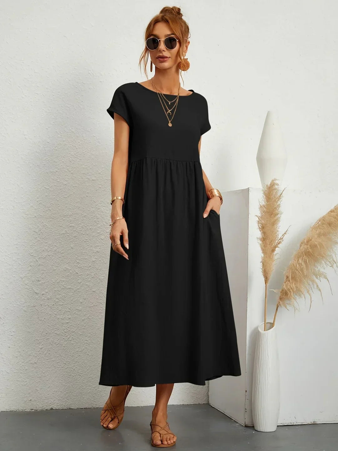 MILA | Robe Légère En Coton Doux Avec Poches