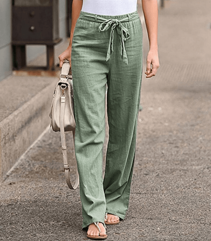 JOLEEN | Pantalon Détente Femme Avec Cordon Et Taille Élastique