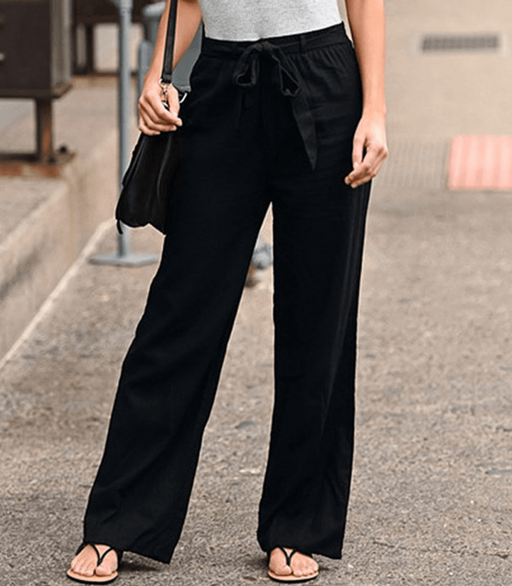 JOLEEN | Pantalon Détente Femme Avec Cordon Et Taille Élastique