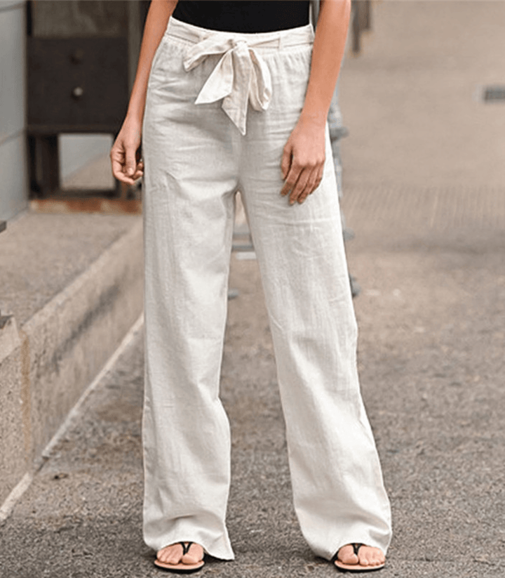 JOLEEN | Pantalon Détente Femme Avec Cordon Et Taille Élastique