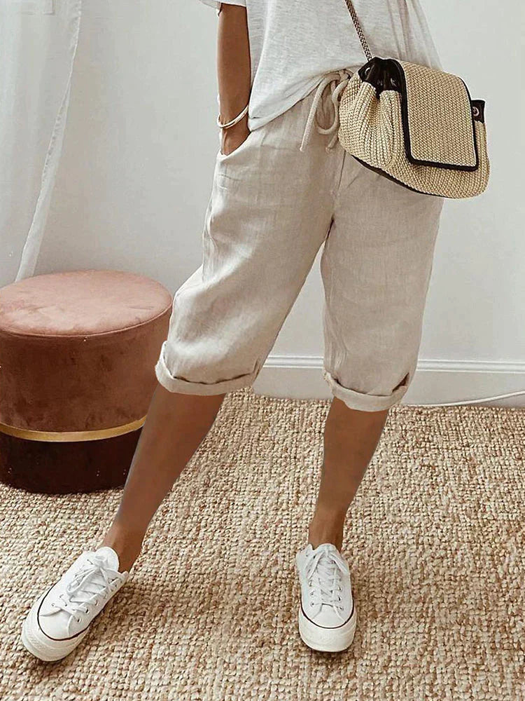 NIENKE | Short pour femmes en coton et lin